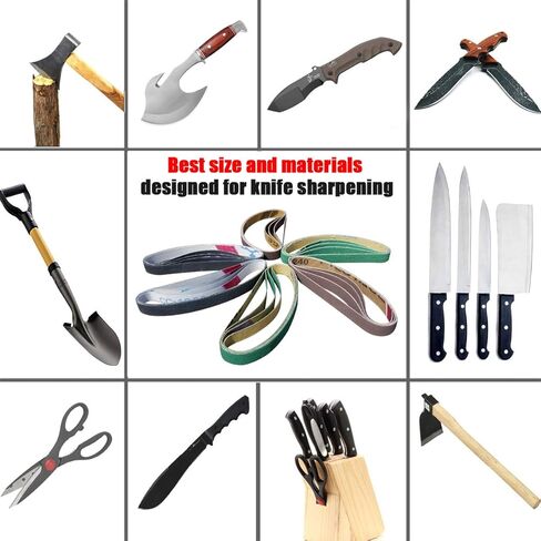 24 Pack 1/2" x 12" Replacement Sharpening Belt Kit for Official Work Sharp (WSKTS & WSKTS-KT/Mk.1 & Mk.2) Knife & Tool Sharpener - 80/120/240/400/1000/1200 Grits Sander Belt in Saudi Arabia
