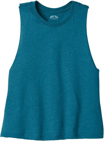Joe's USA Women’s Racerback Cropped Tank Sizes S-2XL in Saudi Arabia