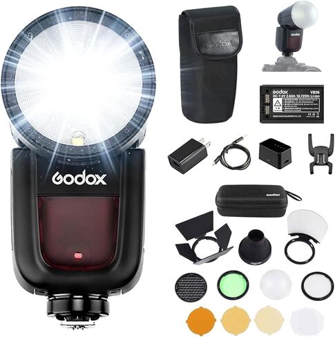 Godox V1 V1C Camera Flash with AK-R1 Accessories Kit for Canon in Saudi Arabia