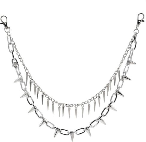 Goth 3-Layer Spike Pants Chain for Women Men, Punk Hip-Hop Jean Pocket Chain in Saudi Arabia