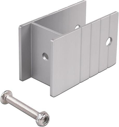 Extra Tall Pontoon Bimini H-Bracket for 1-1/4" Square Aluminum Tubing - 1-Piece Mounting Hardware Set to Raise Hardware Off Rail, Furniture Protection System for Pontoon Boats in Saudi Arabia