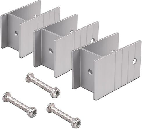 Extra Tall Pontoon Bimini H-Bracket for 1-1/4" Square Aluminum Tubing - 1-Piece Mounting Hardware Set to Raise Hardware Off Rail, Furniture Protection System for Pontoon Boats in Saudi Arabia