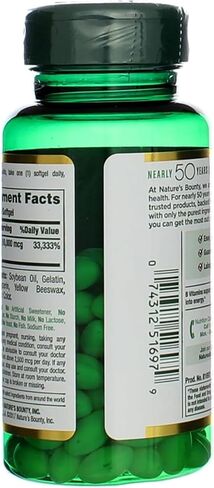 Nature's Bounty Biotin 10000 mcg, Supports Healthy Hair, Skin and Nails- Rapid Release Softgels- 120 Ct., in Saudi Arabia
