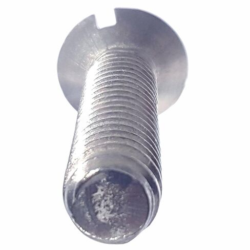10-24 x 1/2" Oval Head Machine Screws, Slotted Drive, Stainless Steel 18-8, Full Thread, Bright Finish, Machine Thread, Quantity 100 by Fastenere in Saudi Arabia