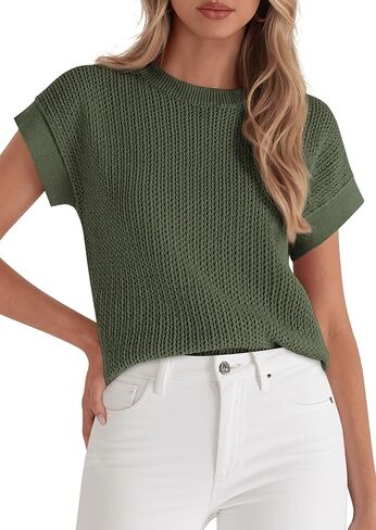 PRETTYGARDEN Women 2026 Spring Fashion Sweater Vest Business Casual Tank Top Cap Sleeve Knit Work Shirt Trendy Summer Outfits in Saudi Arabia