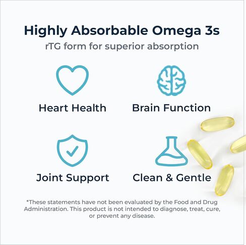 زيت السمك EPAX® النرويجي أوميغا 3 - 1000 ملجم EPA وDHA، نموذج rTG لامتصاص فائق، معتمد من IFOS، لا يوجد تجشؤ مريب، تم اختباره من قبل طرف ثالث، دعم دماغ القلب والمفاصل - 120 كبسولة هلامية in Kuwait