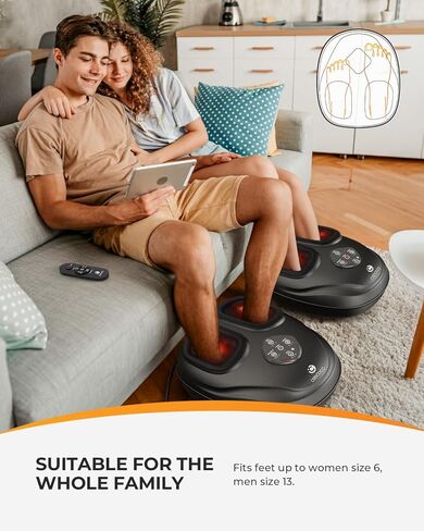 CooCoCo HSA Store Eligible Foot Massager with Heat, Plantar Fasciitis Feet Massager with Remote, Deep Kneading & Compression, FSA Foot Warmer for Home Office, Neuropathy Pain Relief for Feet in Saudi Arabia