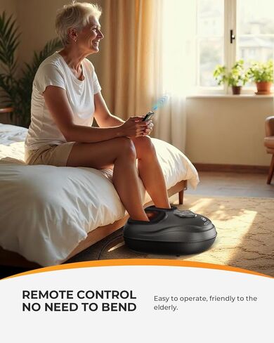 CooCoCo HSA Store Eligible Foot Massager with Heat, Plantar Fasciitis Feet Massager with Remote, Deep Kneading & Compression, FSA Foot Warmer for Home Office, Neuropathy Pain Relief for Feet in Saudi Arabia