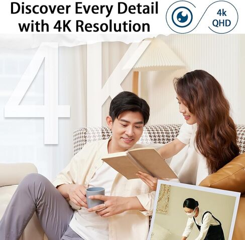 4K WiFi WiFi Camera Camera Mini Home Camera Outdoor Camera ، Smart Home Camera Small Nanny Cam House Office Cameras تطبيق الهاتف المحمول عن بُعد ، 150 CAM CAMS LIGLE LIGH in Kuwait