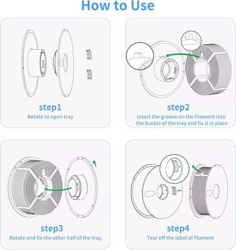 FYSETC Reusable Filament Spool for Bambulab AMS: Replacement Detachable Reel Holder for Lab Consumables H2D H2S P1P P1S P2S A1 Mini X1C X1E Multi-Color Lite System in Saudi Arabia