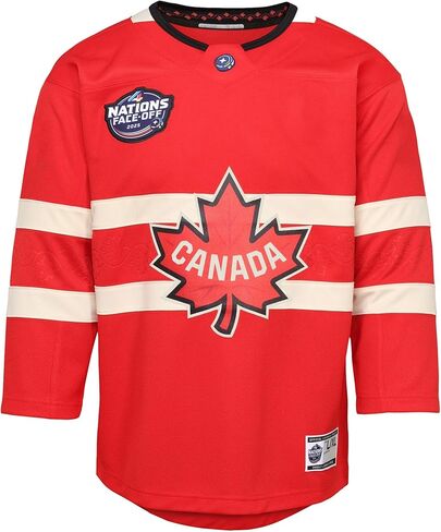 Canada Officially Licensed Red Kids Youth Boys 4-20 Nations Face-Off Premier Hockey Jersey in Saudi Arabia