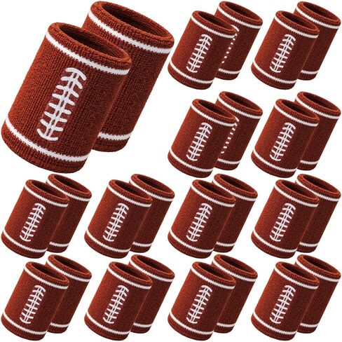 24 Pcs Sports Wristbands Wrist Sweatbands Moisture Wicking Athletic Wristband Terry Cloth Absorbing Band for Sweat Men Women Baseball Running Gym Workout in Saudi Arabia