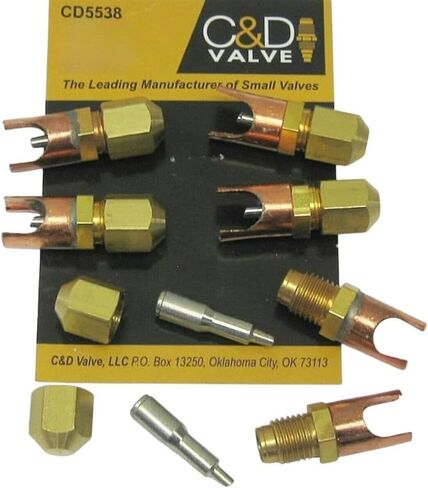 صمام سرج نحاسي ذاتي الثقب من النحاس C&D لأنبوب 3/8 بوصة CD5538 حزمة من 6 قطع in Saudi Arabia