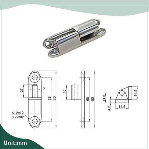 304 Stainless Steel Hinges are Detachable and Insertable 1Pcs in Saudi Arabia