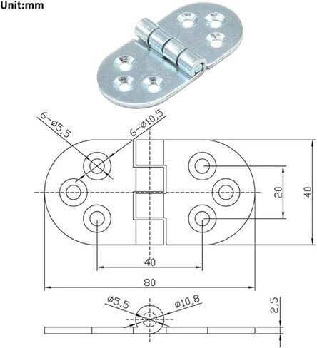 Silent Hinge Load-Bearing Pivot Industrial Cabinets 1Pcs(Iron) in Saudi Arabia