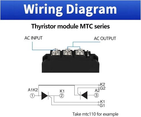 Thyristor Module MTC110-16 Diode Module MTC110A-16 Control for thyristor 100A110A Ordinary thyristor in Saudi Arabia