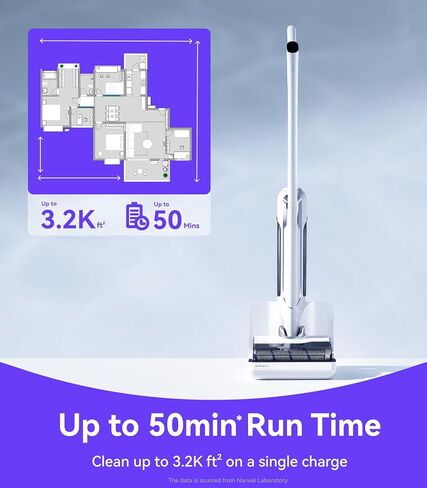 NARWAL S10 Pro ممسحة كهربائية لاسلكية خفيفة الوزن، مكنسة كهربائية جافة ورطبة، التنظيف الذاتي والتجفيف، مرونة 180 درجة، منظف الأرضيات وقت التشغيل 50 دقيقة (متجدد) in Saudi Arabia