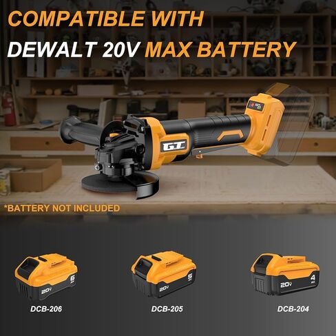 طاحونة زاوية لاسلكية لبطارية DEWALT 20V MAX، أداة قطع بدون فرش بقوة 4-1/2 بوصة مع مفتاح مجداف آمن، 3 سرعات متغيرة، مع ملحقات تلميع القطع، أداة فقط in Kuwait