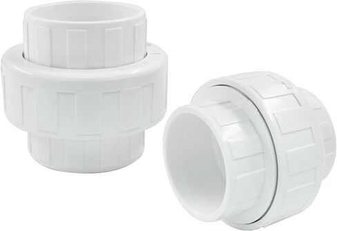 تركيب أنابيب توصيل PVC مقاس 1-1/2 بوصة (مقبس × مقبس)، جدول محول اتحاد الانزلاق PVC الأبيض 40 لحمام السباحة، والشاقول الخارجي والداخلي - قطعتان in Saudi Arabia