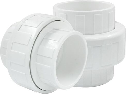 تركيب أنابيب توصيل PVC مقاس 1-1/2 بوصة (مقبس × مقبس)، جدول محول اتحاد الانزلاق PVC الأبيض 40 لحمام السباحة، والشاقول الخارجي والداخلي - قطعتان in Saudi Arabia