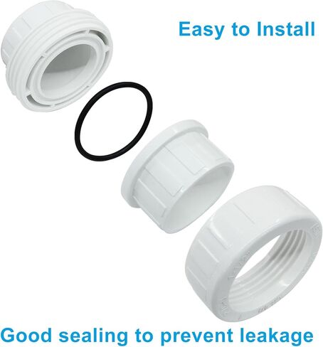 تركيب أنابيب توصيل PVC مقاس 1-1/2 بوصة (مقبس × مقبس)، جدول محول اتحاد الانزلاق PVC الأبيض 40 لحمام السباحة، والشاقول الخارجي والداخلي - قطعتان in Saudi Arabia