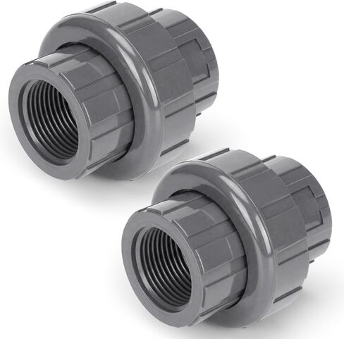 Pangda 2 Pack 1 بوصة PVC Union Pipe Fitting مترابطة متوافقة مع سلسلة 898، جدول 80، أنثى × أنثى NPT الموضوع، EPDM O-Ring in Saudi Arabia