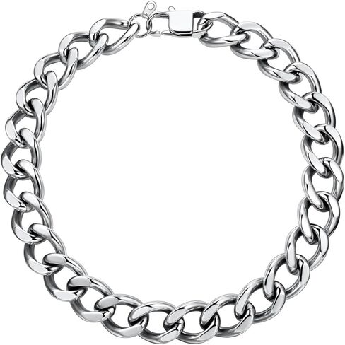U7 Chunky Cuban Link Chain for Women, Stainless Steel Chain Necklace, Dainty 14K Gold/Silver Thick Trendy Punk Hip Hop Cuban Chain, 12mm/16mm/20mm in Saudi Arabia