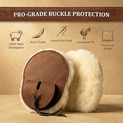 Mohair Cinch Buckle Guard for Horse Equine Strap Girth Buckle Guard Covers Leather Cinch End Protectors Cushioned Fleece Leather Horse for Western Mohair & English Girth in Saudi Arabia