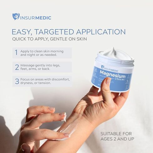 كريم المغنيسيوم للاعتلال العصبي - تشنجات العضلات العصبية وآلام الجسم ودعم وقت النوم - غسول موضعي ليلي مع اللافندر - الأطفال البالغون يسترخيون بتدليك مهدئ للأقدام والساق والظهر in Kuwait