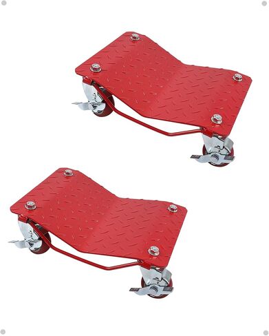 Wheel Dolly Set of 4, Car Moving Dolly 6000LBS Heavy-Duty Cart for Moving Cars, Trucks, Trailers, Motorcycles, and Boats, Red in Saudi Arabia