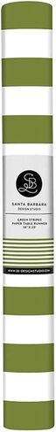 مفرش طاولة ورقي للاستعمال مرة واحدة من Santa Barbara Design Studio، مقاس 63.5 سم طولًا × 45.72 سم عرضًا، شريط أخضر in Saudi Arabia