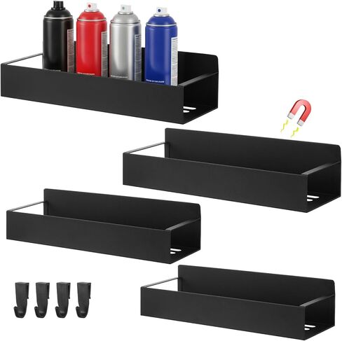 MAQUITA 4 Pcs Magnetic Spray Can Holder, Magnet Toolbox Holder, Wall Mounted Spray Bottle Rack, Mechanic Paint Can Organizer, Tool Box Storage Rack for Garage Home Workspace in Saudi Arabia