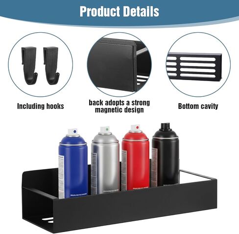 MAQUITA 4 Pcs Magnetic Spray Can Holder, Magnet Toolbox Holder, Wall Mounted Spray Bottle Rack, Mechanic Paint Can Organizer, Tool Box Storage Rack for Garage Home Workspace in Saudi Arabia