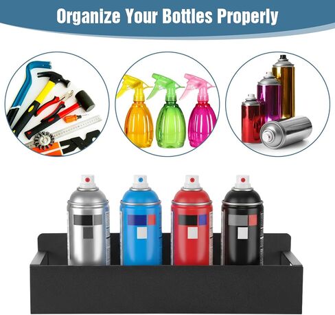 MAQUITA 4 Pcs Magnetic Spray Can Holder, Magnet Toolbox Holder, Wall Mounted Spray Bottle Rack, Mechanic Paint Can Organizer, Tool Box Storage Rack for Garage Home Workspace in Saudi Arabia