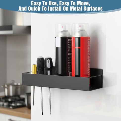 MAQUITA 4 Pcs Magnetic Spray Can Holder, Magnet Toolbox Holder, Wall Mounted Spray Bottle Rack, Mechanic Paint Can Organizer, Tool Box Storage Rack for Garage Home Workspace in Saudi Arabia