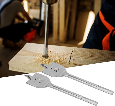 مجموعة لقمة مثقاب بأسمائها الحقيقية بفتحة 32 مم / 1.3 بوصة لقمة مسطحة مجداف من الفولاذ عالي الكربون لقمة ثقب خشبية مسطحة صغيرة الحجم وأداء جيد in Kuwait