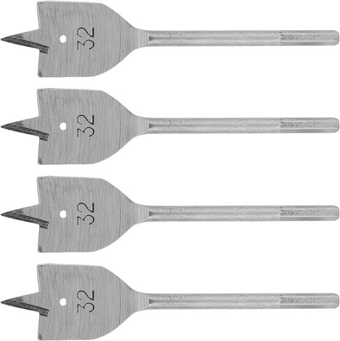 مجموعة لقمة مثقاب بأسمائها الحقيقية بفتحة 32 مم / 1.3 بوصة لقمة مسطحة مجداف من الفولاذ عالي الكربون لقمة ثقب خشبية مسطحة صغيرة الحجم وأداء جيد in Kuwait