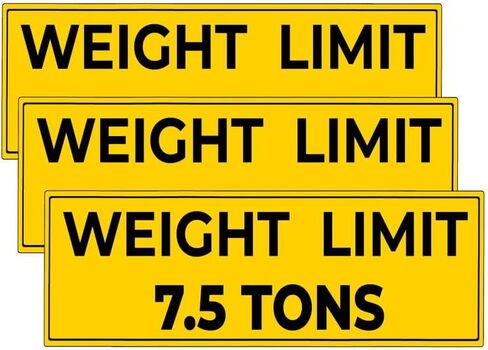 3Pcs(6IN) - WEIGHT LIMIT 7.5 TONS Sign - WEIGHT LIMIT 7.5 TONS Sticker - UV-resistant, Waterproof in Saudi Arabia