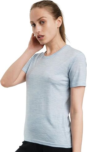 Merino.tech Merino Wool Shirt Women (Large, Iceberg Crewneck) in Saudi Arabia