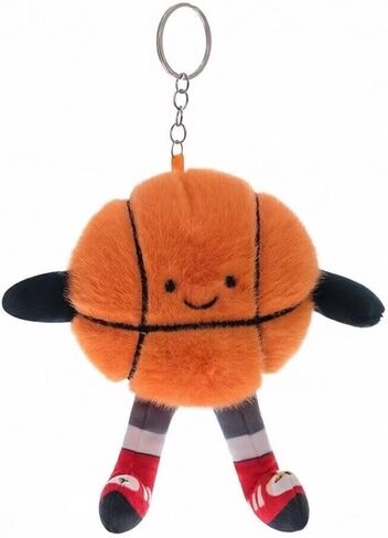 لطيف سلسلة المفاتيح كرة السلة القطيفة كرة السلة كيرينغ سحر حقيبة يد قلادة in Kuwait