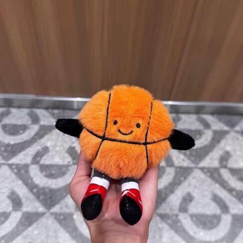 لطيف سلسلة المفاتيح كرة السلة القطيفة كرة السلة كيرينغ سحر حقيبة يد قلادة in Kuwait