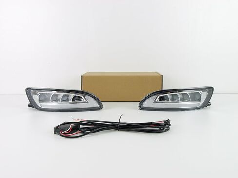 مصابيح أمامية DRL مناسبة لسيارة Toyota FJ Cruiser 2007-2022 مع ضوء تشغيل نهاري أبيض LED/أجزاء وملحقات إشارة الانعطاف الديناميكي العنبر in Kuwait