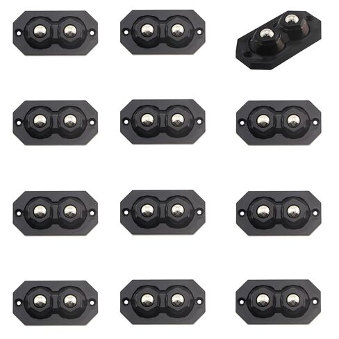 12 قطعة من العجلات ذاتية اللصق من الفولاذ المقاوم للصدأ، بكرات رفيعة دوارة 360 درجة مقاس 2.05 × 1.1 بوصة عجلات دوارة ذات كرة مزدوجة تتضمن شريطًا مزدوج الجوانب لأجهزة المطبخ وصناديق القمامة باللون الأسود in Kuwait