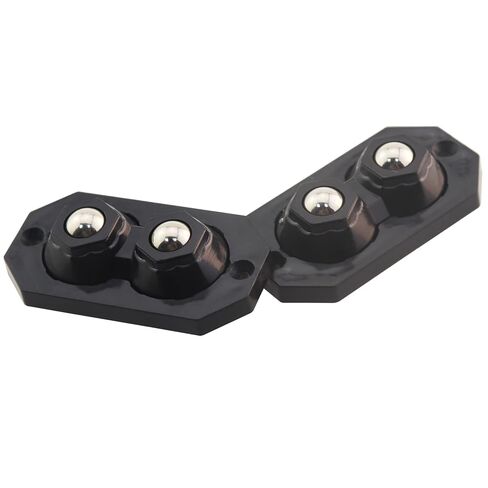 12 قطعة من العجلات ذاتية اللصق من الفولاذ المقاوم للصدأ، بكرات رفيعة دوارة 360 درجة مقاس 2.05 × 1.1 بوصة عجلات دوارة ذات كرة مزدوجة تتضمن شريطًا مزدوج الجوانب لأجهزة المطبخ وصناديق القمامة باللون الأسود in Kuwait