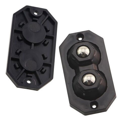 12 قطعة من العجلات ذاتية اللصق من الفولاذ المقاوم للصدأ، بكرات رفيعة دوارة 360 درجة مقاس 2.05 × 1.1 بوصة عجلات دوارة ذات كرة مزدوجة تتضمن شريطًا مزدوج الجوانب لأجهزة المطبخ وصناديق القمامة باللون الأسود in Kuwait