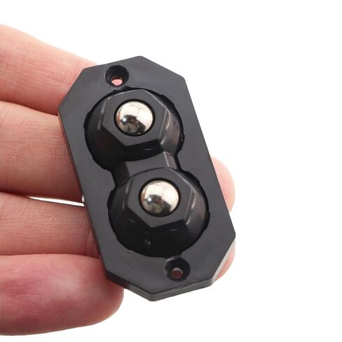 12 قطعة من العجلات ذاتية اللصق من الفولاذ المقاوم للصدأ، بكرات رفيعة دوارة 360 درجة مقاس 2.05 × 1.1 بوصة عجلات دوارة ذات كرة مزدوجة تتضمن شريطًا مزدوج الجوانب لأجهزة المطبخ وصناديق القمامة باللون الأسود in Kuwait