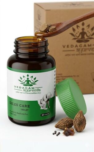 Vedagam Ayurveda Piles Care Tablets Herbal Supplement for Digestive Support and Daily Wellness Natural Ayurvedic Formula 60 Tablets in Saudi Arabia