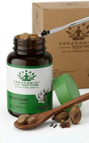Vedagam Ayurveda Piles Care Tablets Herbal Supplement for Digestive Support and Daily Wellness Natural Ayurvedic Formula 60 Tablets in Saudi Arabia