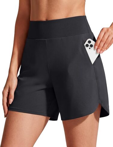 G4Free Chillwhisp Athletic Shorts for Women 4" - High Waist Lightweight Casual Running Shorts Built-in Liner with Pockets in Saudi Arabia