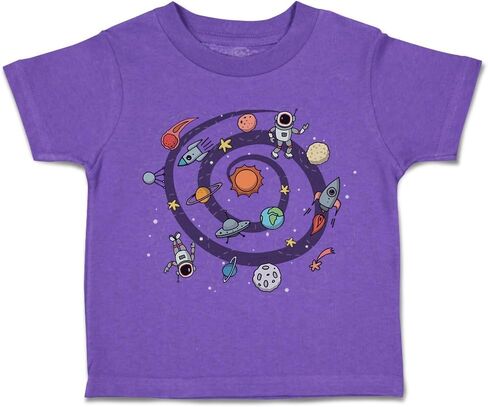 Toddler T-Shirt Space Ship Rocket Space Style B Amazing Planets & Space Clothes in Saudi Arabia